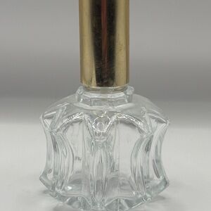 Vintage Gold and Clear Glass Perfume Bottle Mister